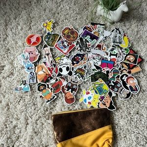 Entire make up bag filled with collectible street art different sizes an…
